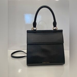 Modern picnic lunch bag purse - black and gold